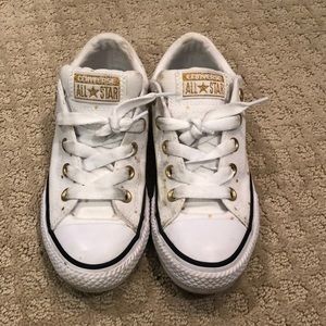 Girls Converse Slip On White Star Sneakers Size 1